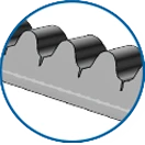v-belt-BREAKAGE AND FRAYING OF BASE COMPOUND : BELT SECTION