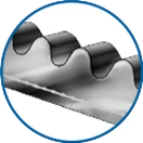 v-belt-HARDENED, POLISHED EDGES